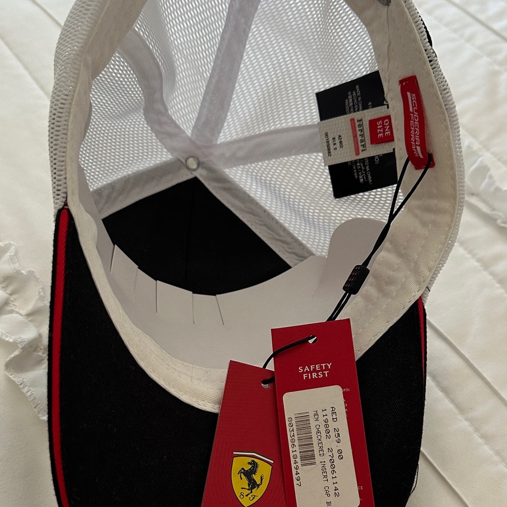 Ferrari Black and White Racing Cap - Picture 3 of 5